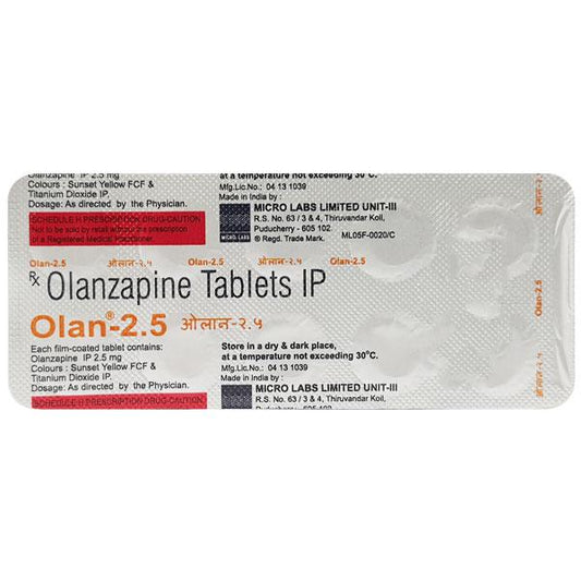 Olan 2.5mg Tablet 10'S - Global Surgicals