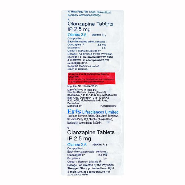 Olanex 2.5mg Tablet 10'S - Global Surgicals