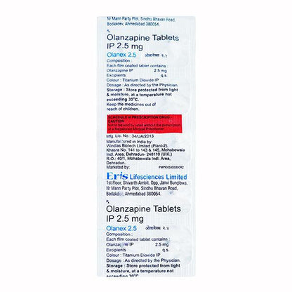 Olanex 2.5mg Tablet 10'S - Global Surgicals