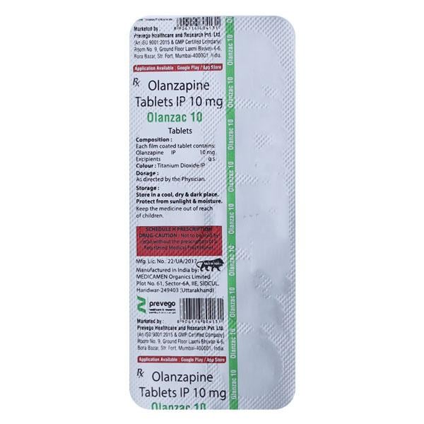 OLANZAC 10 Tablet 10's - Global Surgicals
