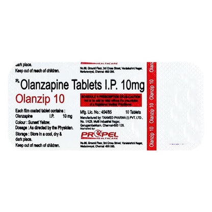 OLANZIP 10 Tablet 10's - Global Surgicals