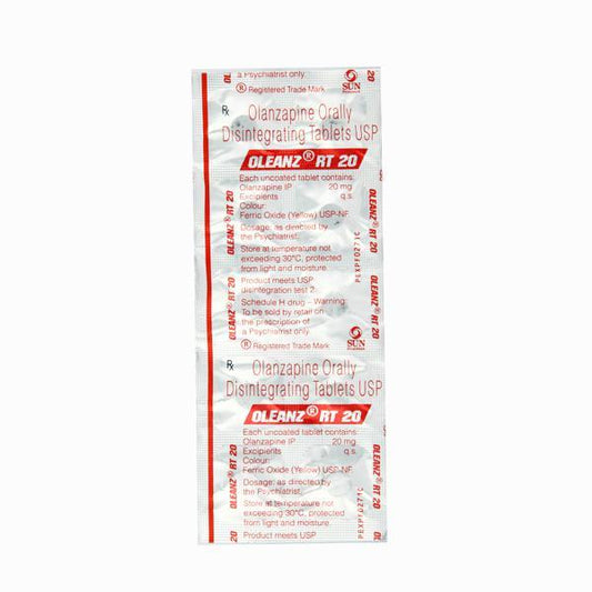 Oleanz RT 20mg Tablet 10'S - Global Surgicals