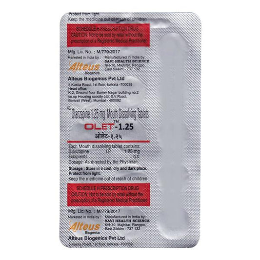 OLET 1.25 Tablet 15's - Global Surgicals