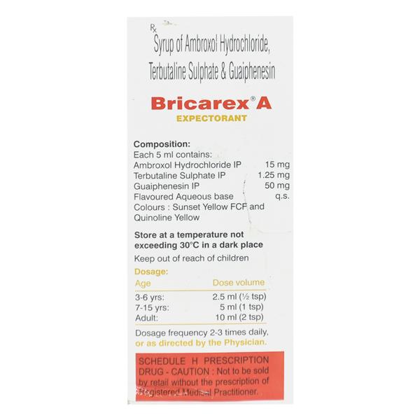 Bricarex A Sugar Free Apple Flavour Expectorant 100ml