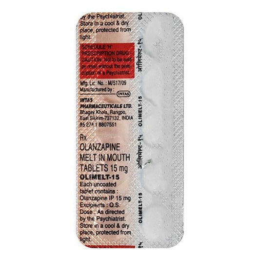 Olimelt 15mg Tablet 10'S - Global Surgicals