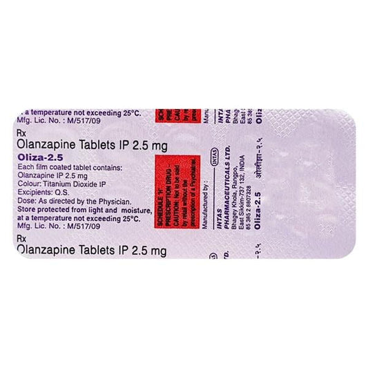 Oliza 2.5mg Tablet 10'S - Global Surgicals