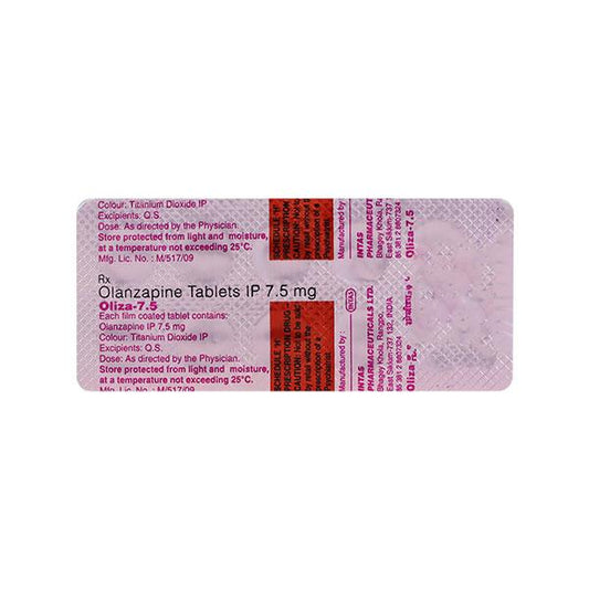 Oliza 7.5mg Tablet 10'S - Global Surgicals