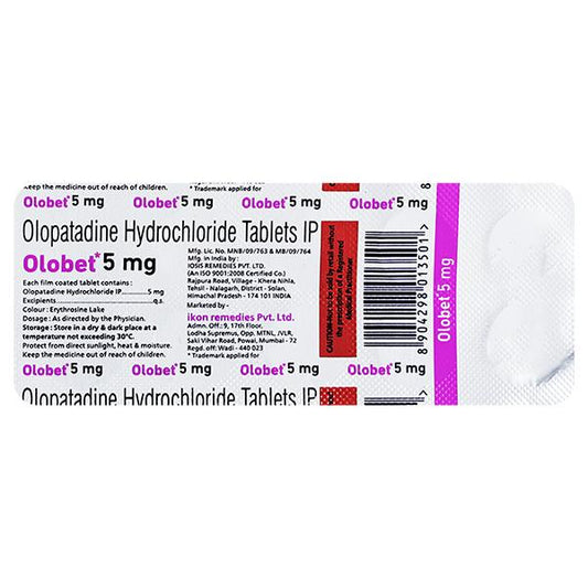 OLOBET 5 Tablet 10's - Global Surgicals