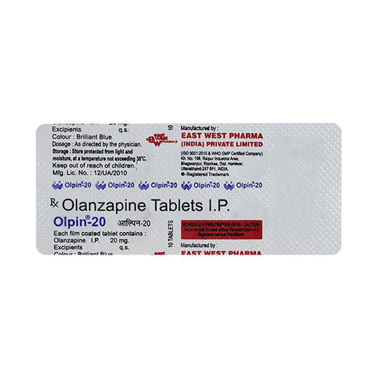 Olpin 20mg Tablet 10'S - Global Surgicals