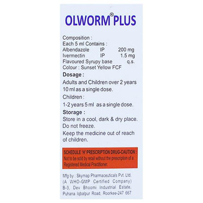 OLWORM PLUS Oral Suspension 10ml - Global Surgicals