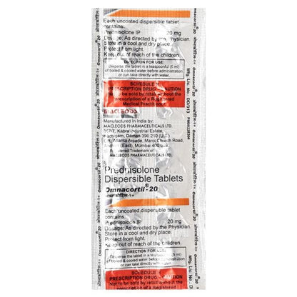 Omnacortil 20mg Tablet 10'S - Global Surgicals