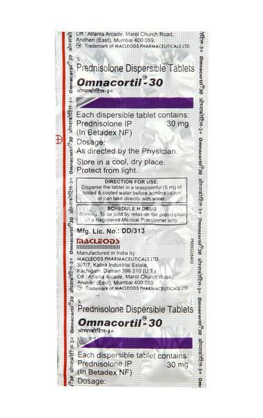 Omnacortil 30mg Tablet 10'S - Global Surgicals