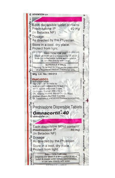 Omnacortil 40mg Tablet 10'S - Global Surgicals