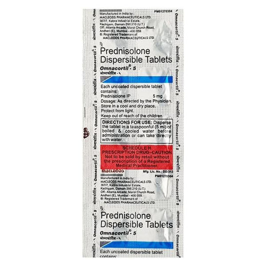 Omnacortil 5mg Tablet 10'S - Global Surgicals