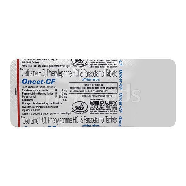 Oncet CF Tablet 10'S - Global Surgicals