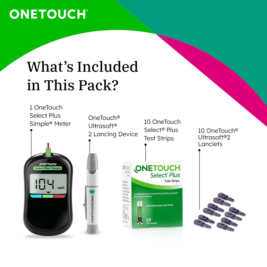 OneTouch Glucometer with 10 Strips - Global Surgicals