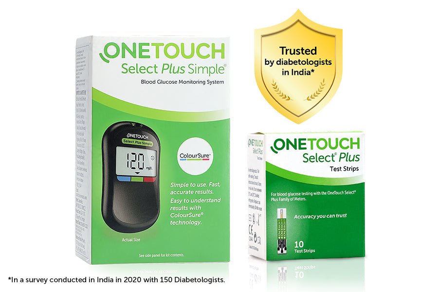 OneTouch Select Plus Glucometer With - Global Surgicals
