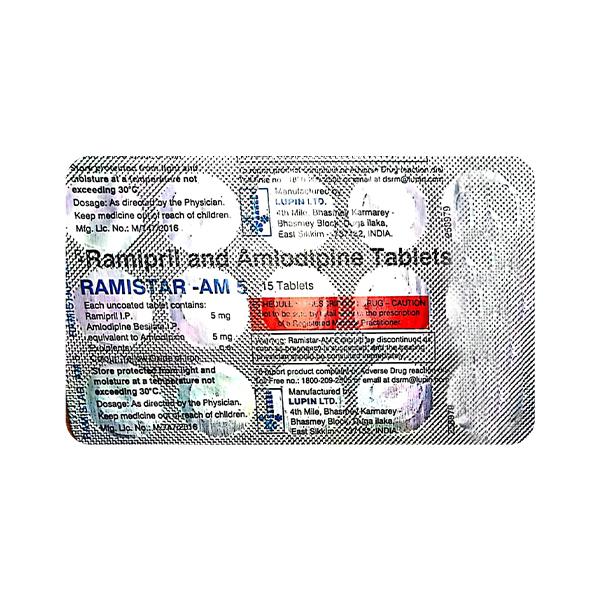RAMISTAR AM 5mg Tablet 15's