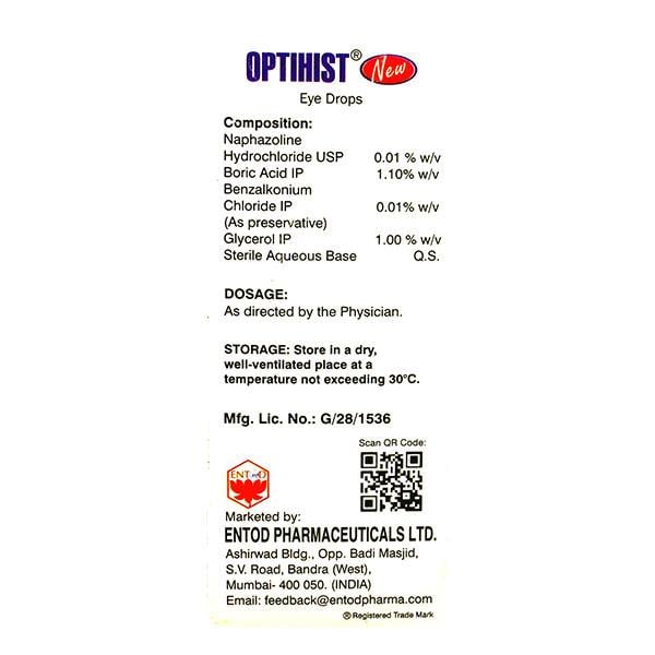 OPTIHIST NEW Eye Drops 5ml - Global Surgicals
