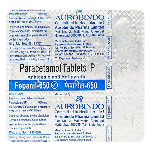 Fepanil 650mg Tablet 15'S