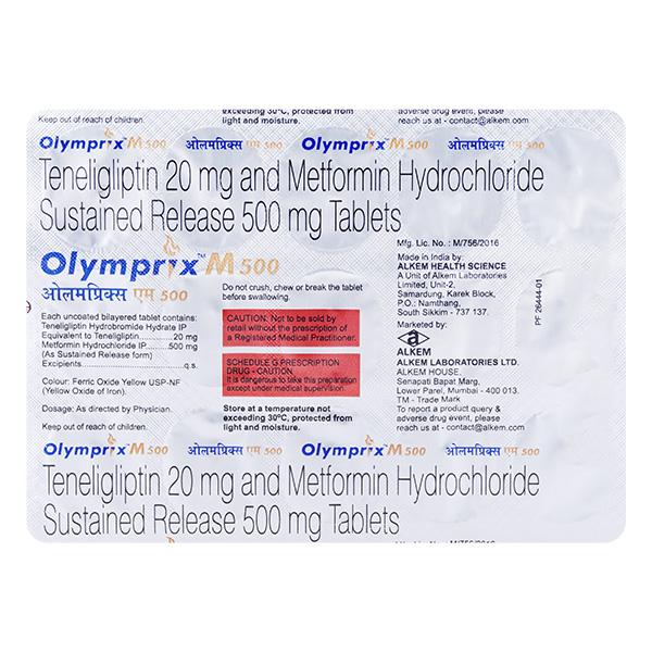 Olymprix M 500mg Tablet 15'S
