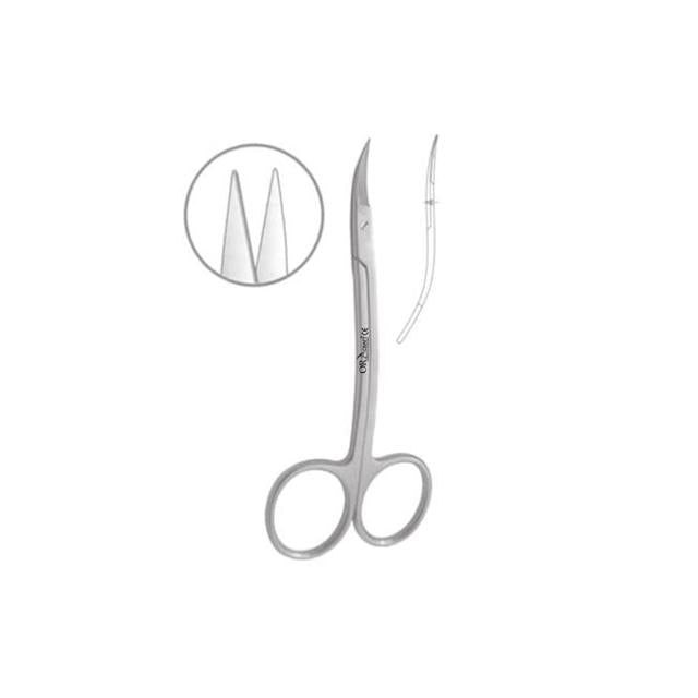 Oracraft Legrange Double Curved 12cm Surgical Scissors - Global Surgicals