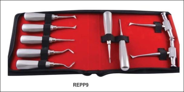 Oracraft Pouch of Premium Root Surgical Elevators - Global Surgicals