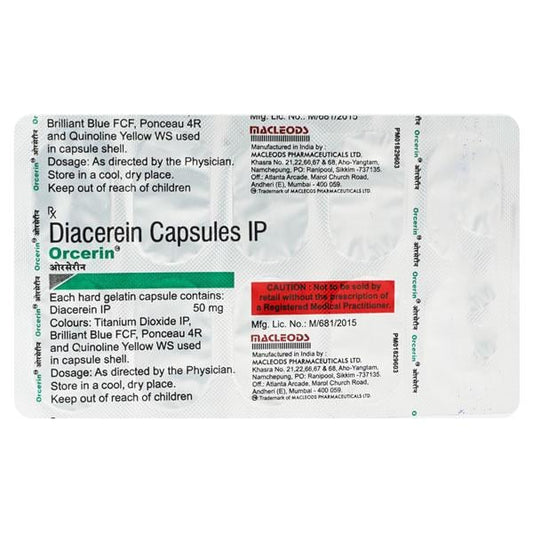 Orcerin 50mg Capsule 10'S - Global Surgicals