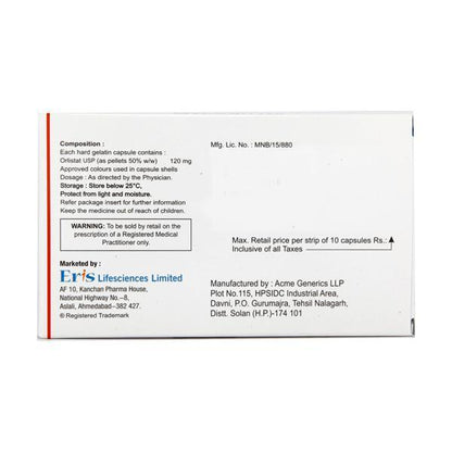 Orlean 120mg Capsule 10'S - Global Surgicals