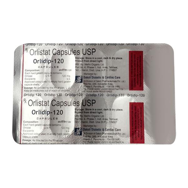 ORLIDIP 120 Capsule 10's - Global Surgicals