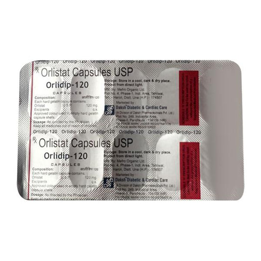 ORLIDIP 120 Capsule 10's - Global Surgicals
