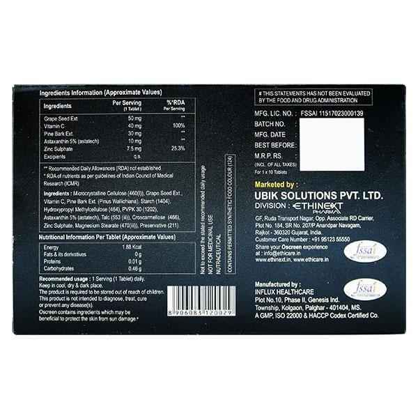Oscreen Tablet 10'S - Global Surgicals