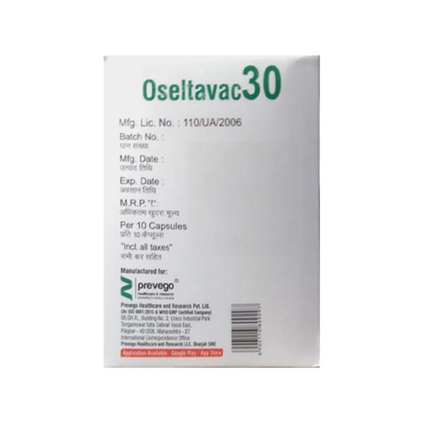 OSELTAVAC 30 Capsule 10's - Global Surgicals
