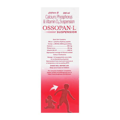 OSSOPAN D STRAWBERRY FLAVOUR Suspension 200ml - Global Surgicals