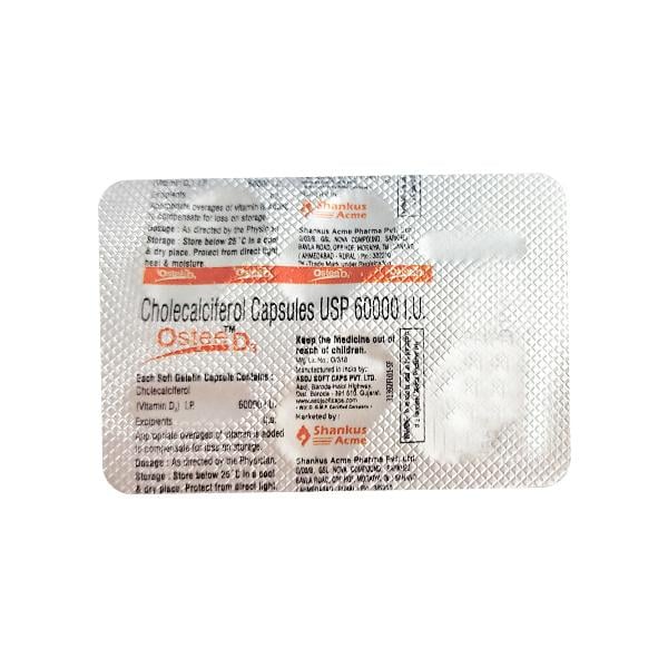 OSTEE D3 Soft Gelatin Capsule 4's - Global Surgicals