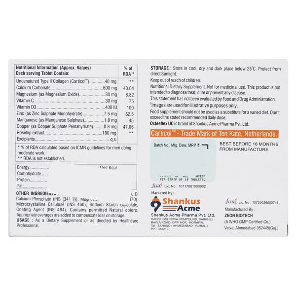 OSTEEFLEX UC Tablet 10's - Global Surgicals