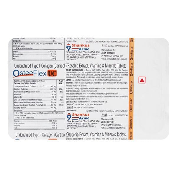 OSTEEFLEX UC Tablet 10's - Global Surgicals