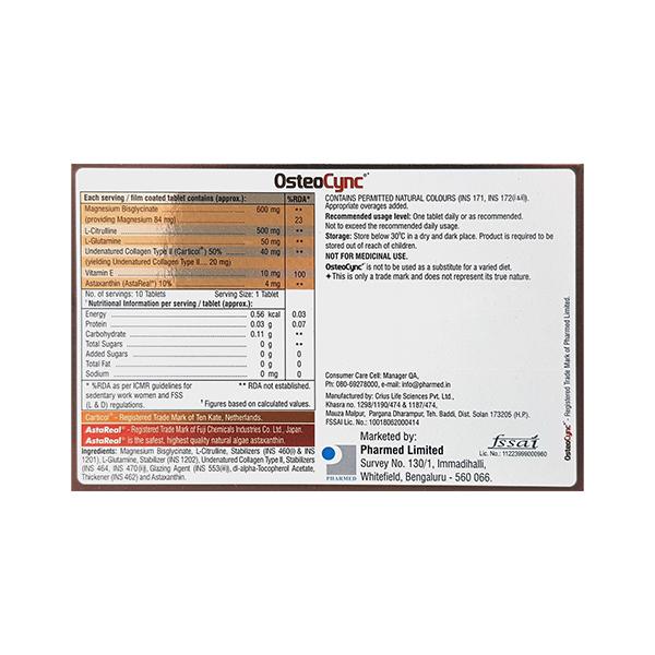 OSTEOCYNC Tablet 10's - Global Surgicals