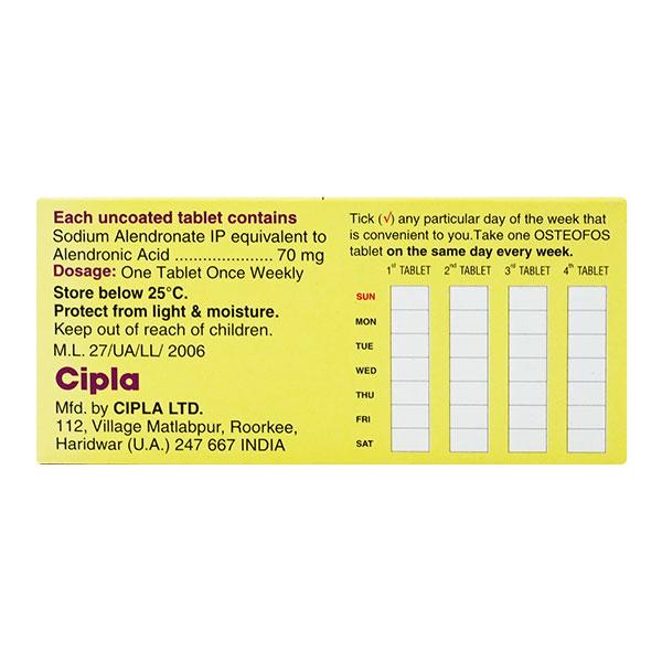 Osteofos 70mg Tablet 4'S - Global Surgicals