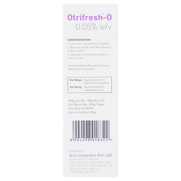 OTRIFRESH O 0.05% Nasal Drops 10ml - Global Surgicals