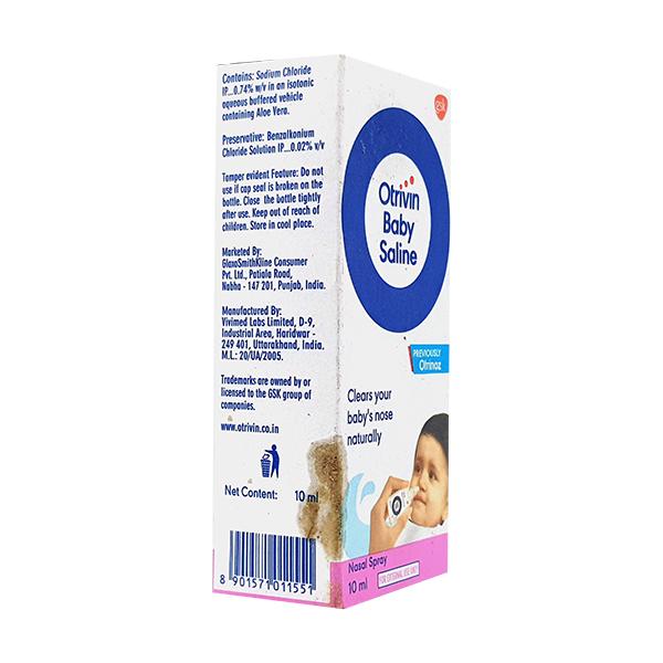 OTRIVIN BABY SALINE Nasal Spray 10ml - Global Surgicals
