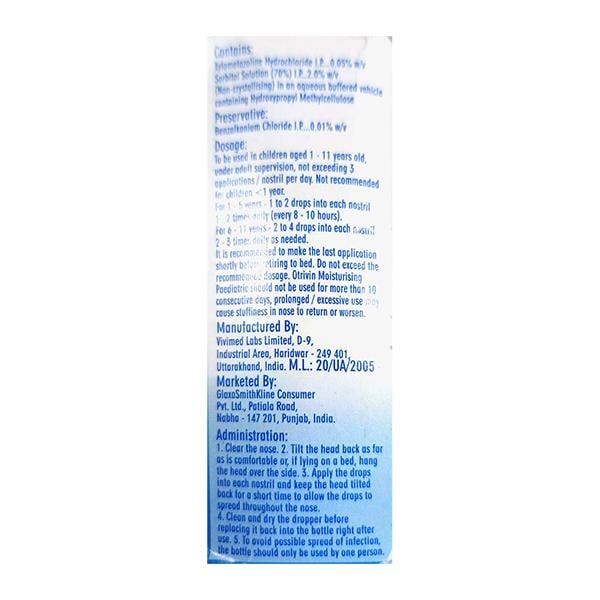 OTRIVIN MOISTURISING PAEDIATRIC Nasal Drops 10ml - Global Surgicals