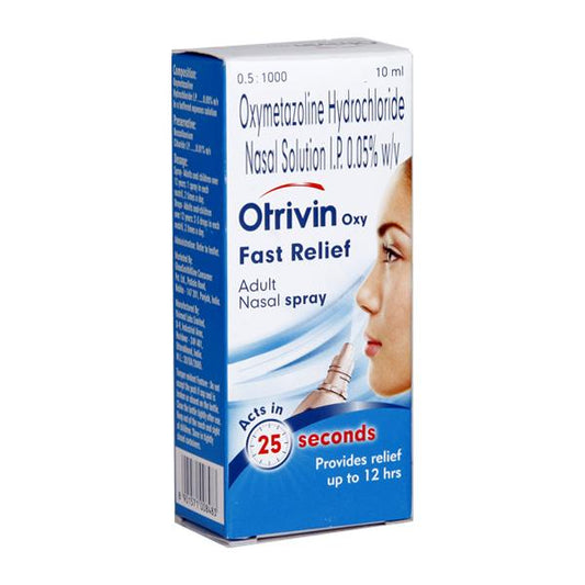 Otrivin Oxy Adult Nasal Spray 10ml (N) - Global Surgicals