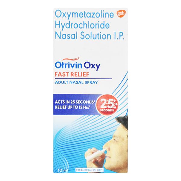 OTRIVIN OXY FAST RELIEF ADULT Nasal Spray 10ml - Global Surgicals