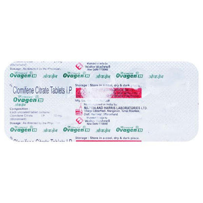 Ovagen 25mg Tablet 10'S - Global Surgicals