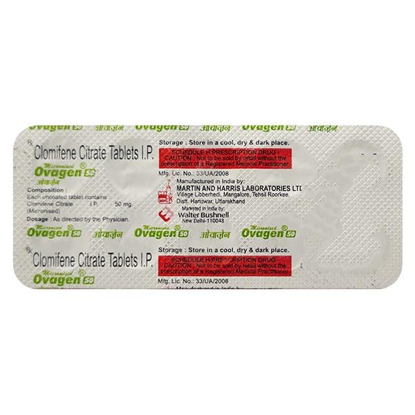 Ovagen 50mg Tablet 10'S - Global Surgicals