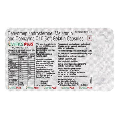 OVARES PLUS NUTRACEUTICAL Soft Gelatin Capsule 10's - Global Surgicals