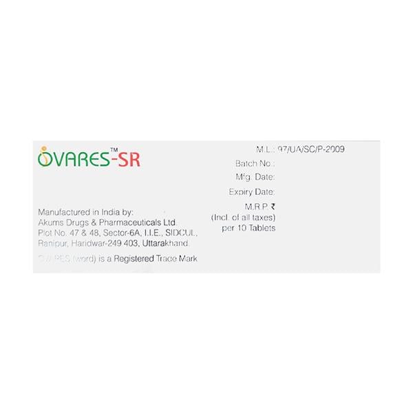 Ovares SR Tablet 10'S - Global Surgicals