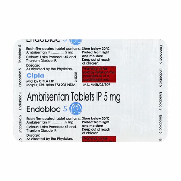 Endobloc 5mg Tablet 10'S