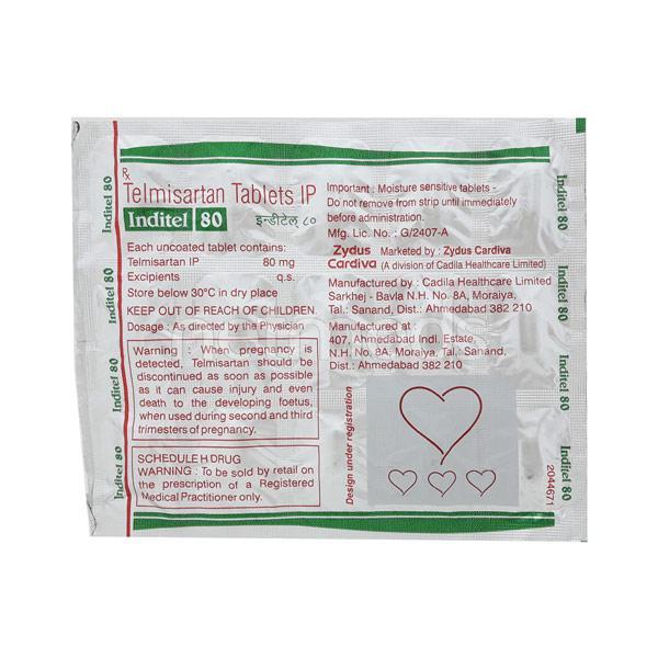 Inditel 80mg Tablet 15'S